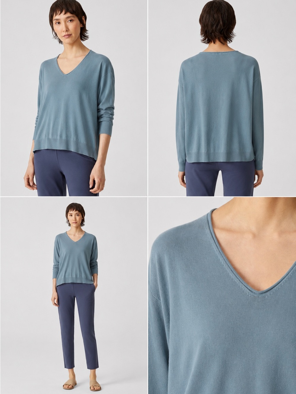 NWT Eileen Fisher Peruvian Organic Cotton Blend Top